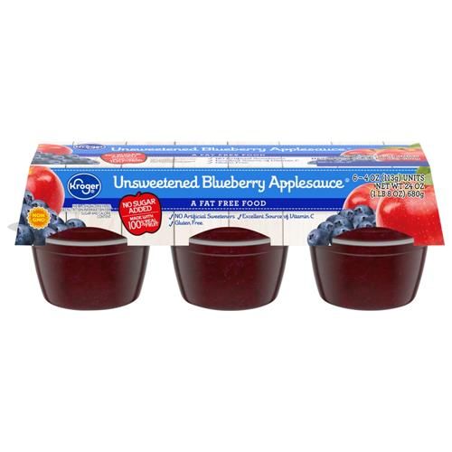 Compote de pommes et bleuets Kroger, 6 unités / 4 oz