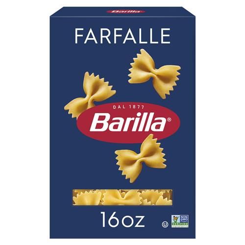 Pâtes Barilla Farfalle, boîte de 450 g - Pâtes sans OGM fabriquées avec de la semoule de blé dur - Pâtes certifiées casher