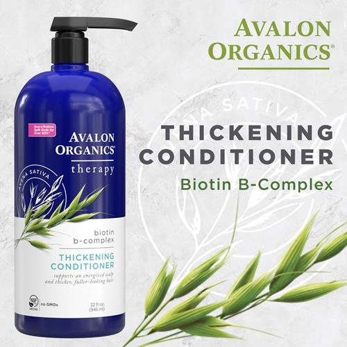 Avalon Organics Après-shampoing épaississant réparateur biotine B-Complex, 946 ml