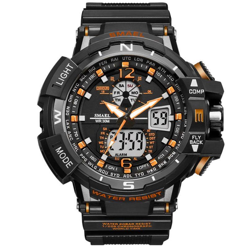 Montre de sport moderne pour hommes et femmes avec affichage numérique LED à quartz, montre numérique de luxe de marque supérieure pour hommes, Relogio Masculino au design populaire militaire, étanche 50M