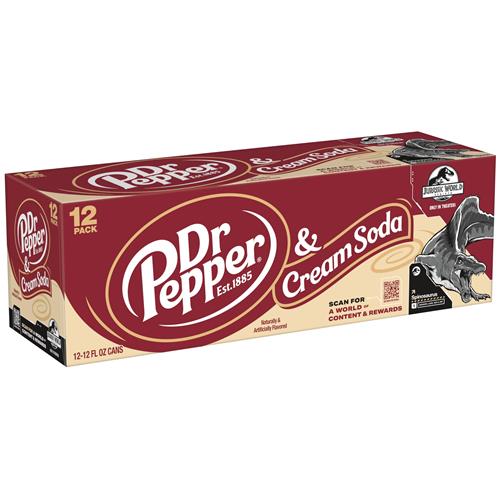 Dr Pepper - Crème Soda, 355 ml, paquet de 12