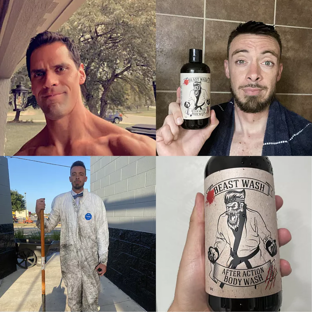 Gel douche après effort