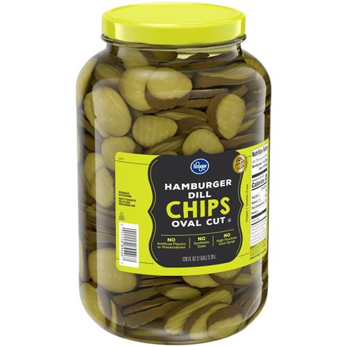 Kroger Cornichons à l'aneth coupés en ovale pour hamburgers 1 gal