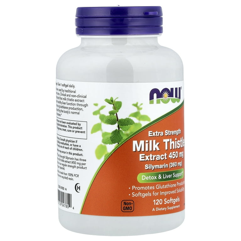 Now Foods Silymarine Chardon-Marie Extrait Force Maximale 450 mg 120 Gélules Molles - 4785