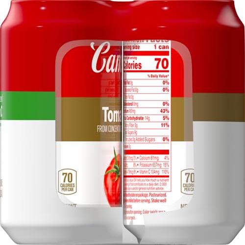 Jus de tomate Campbells 100%, canette de 340 ml (paquet de 6)