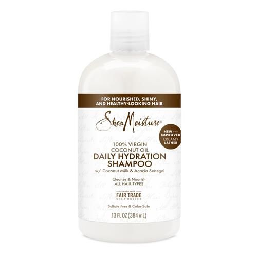 Sheamoisture Shampoo Hydratation Quotidienne 100% Huile de Coco Vierge Pour Tous Types de Cheveux Sans Sulfates 384 ml