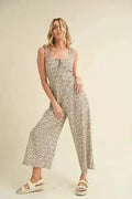Combinaison pantalon large décolleté cœur Aemi + Co Floral
