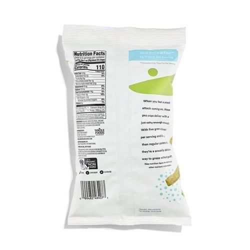 Whole Foods Market, Croustilles de pois biologiques légèrement salées, 93,5 g