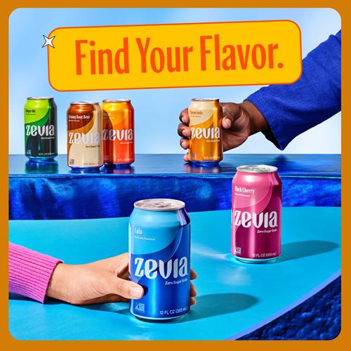 Boissons gazeuses Zevia Zéro Calorie, Orange, canettes de 355 ml (paquet de 6)