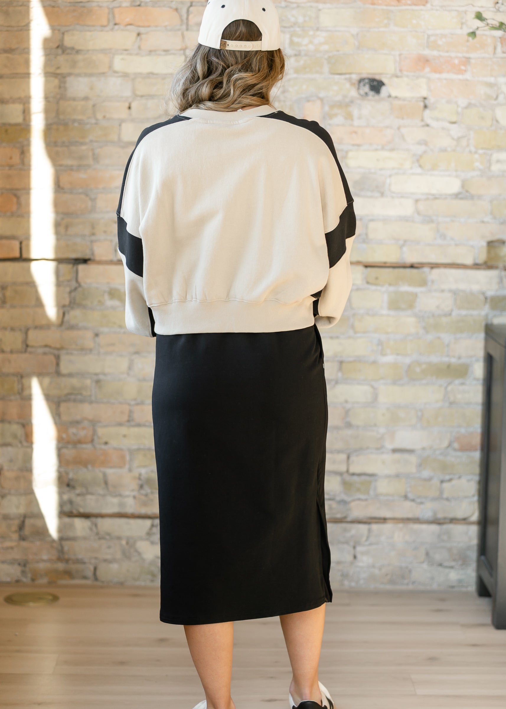 Jupe midi en maille Abbie avec détails en résille
