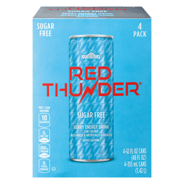 Summit Red Thunder Sans Sucre - 4 x 12 fl