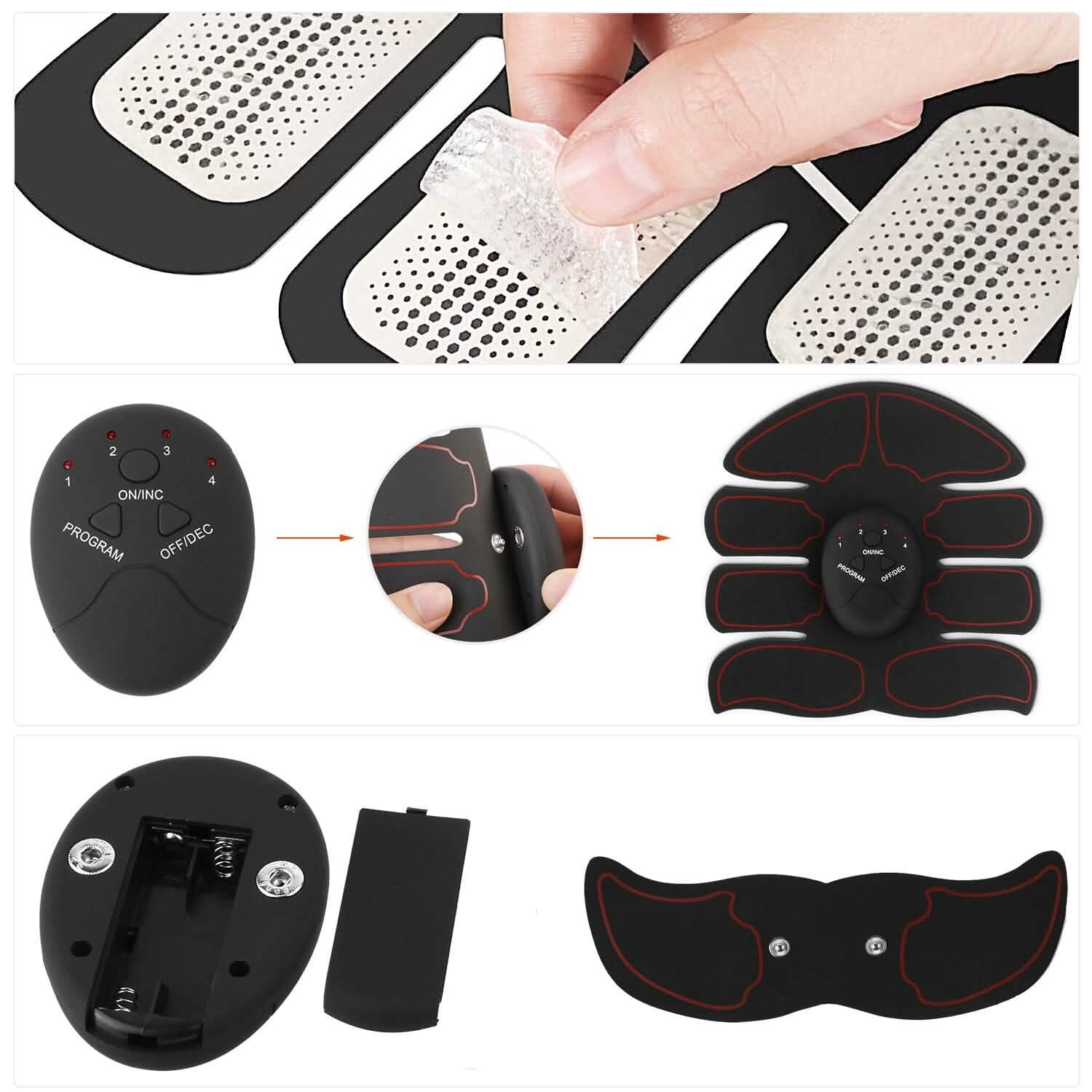 Stimulateur abdominal EMS avec 6 modes