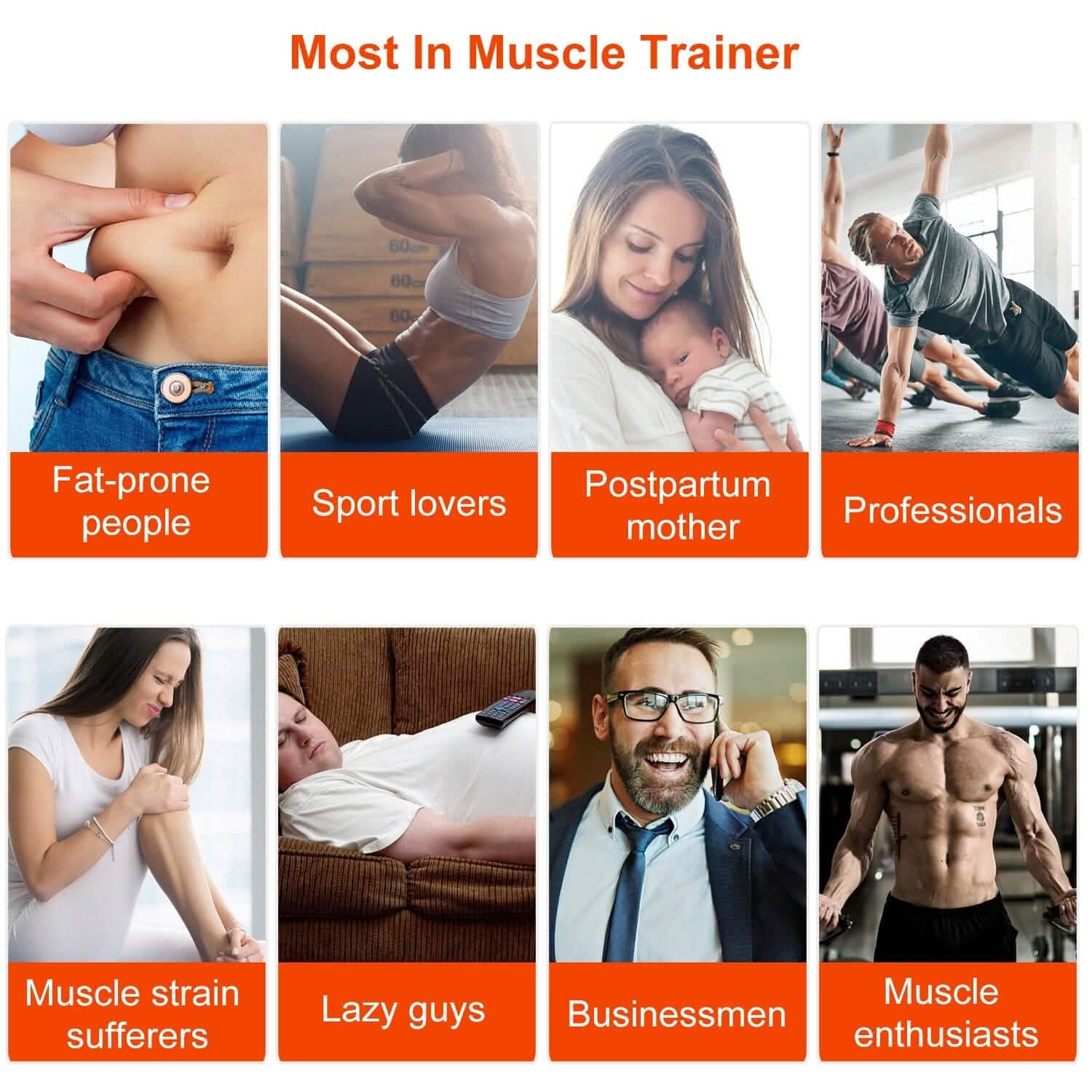 Stimulateur abdominal EMS avec 6 modes