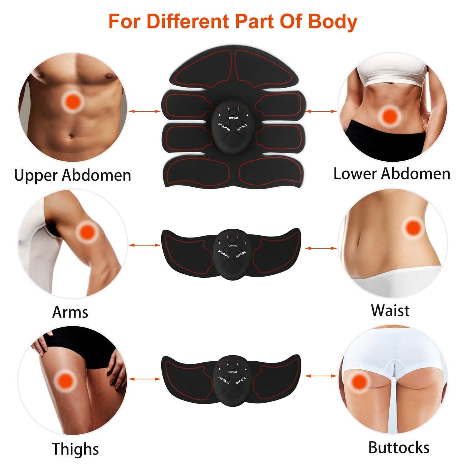Stimulateur abdominal EMS avec 6 modes
