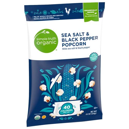 Pop-corn biologique Simple Truth sel marin et poivre noir 125 g