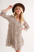 Robe mini tissée à volants léopard pour femmes – Robe imprimé léopard, Robe flatteuse à volants, Robe mini espiègle, Robe imprimé animal, Robe léopard chic