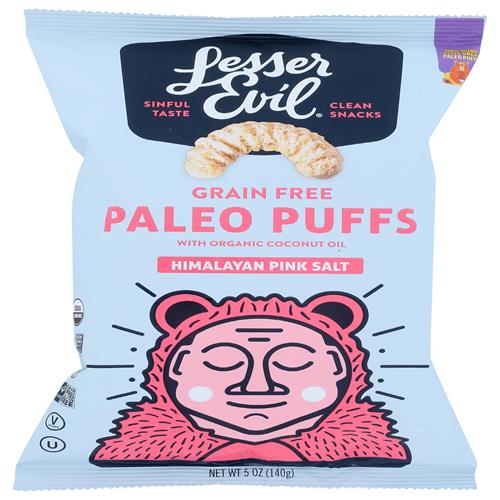 Lesserevil, Paleo Puffs, Sel de l'Himalaya, 142 g