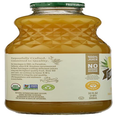Jus d'ananas biologique R.W. Knudsen, 946 ml (l'emballage peut varier)