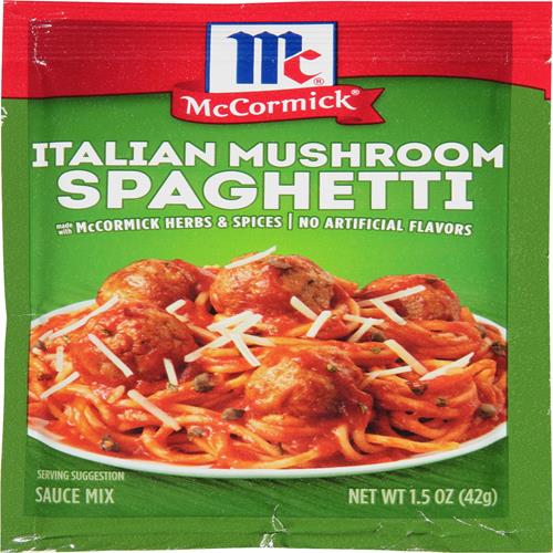 Mélange pour sauce spaghetti aux champignons à l'italienne McCormick, 42 g