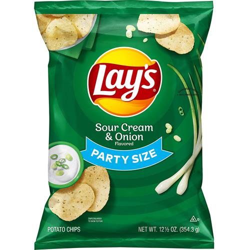Croustilles Lays, saveur Crème sure et oignon, 354,4 g
