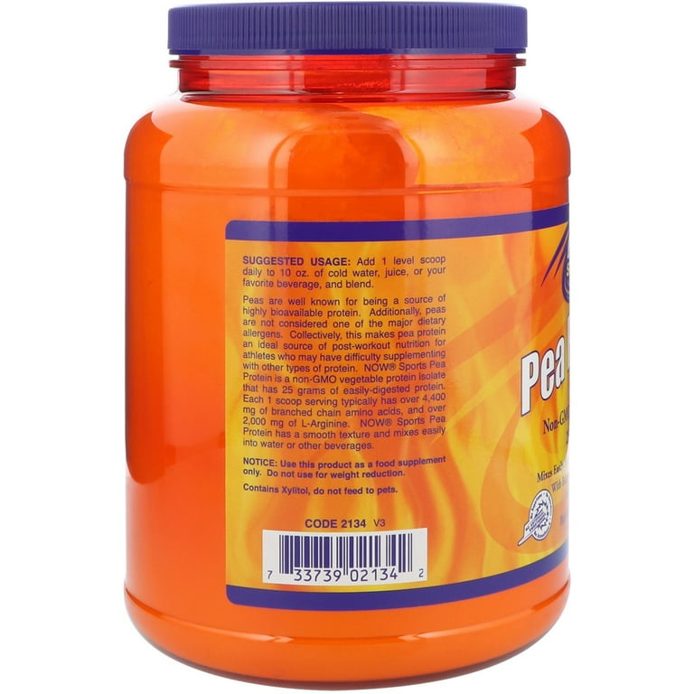 Now Sports Protéine de Pois Vanille Caramel en Poudre 2 Livres - 2134