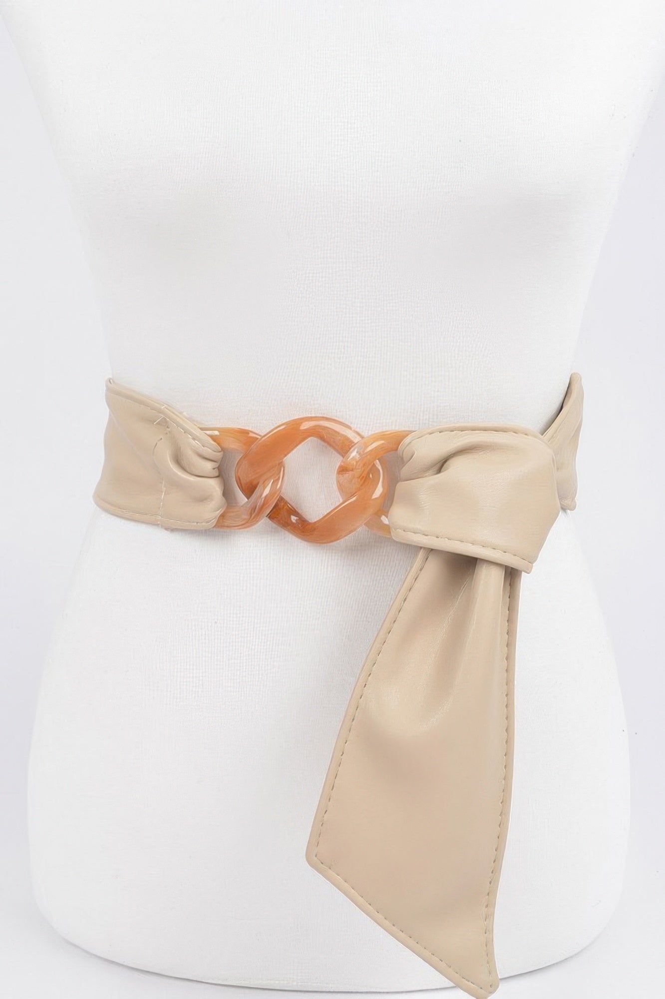 Ceinture élastique à boucle en chaîne acrylique