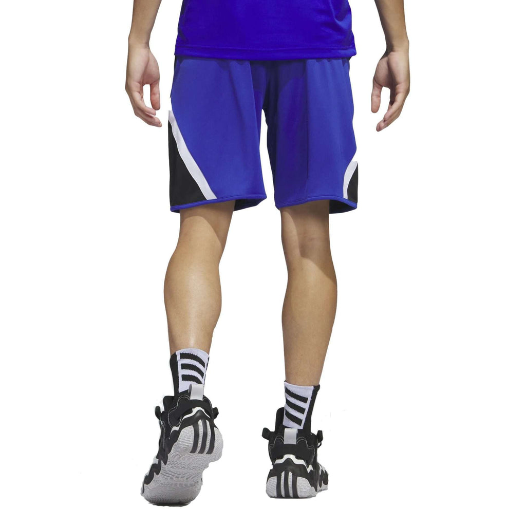 Short de basketball adidas Pro Block pour homme - Semi-bleu lucide / Blanc