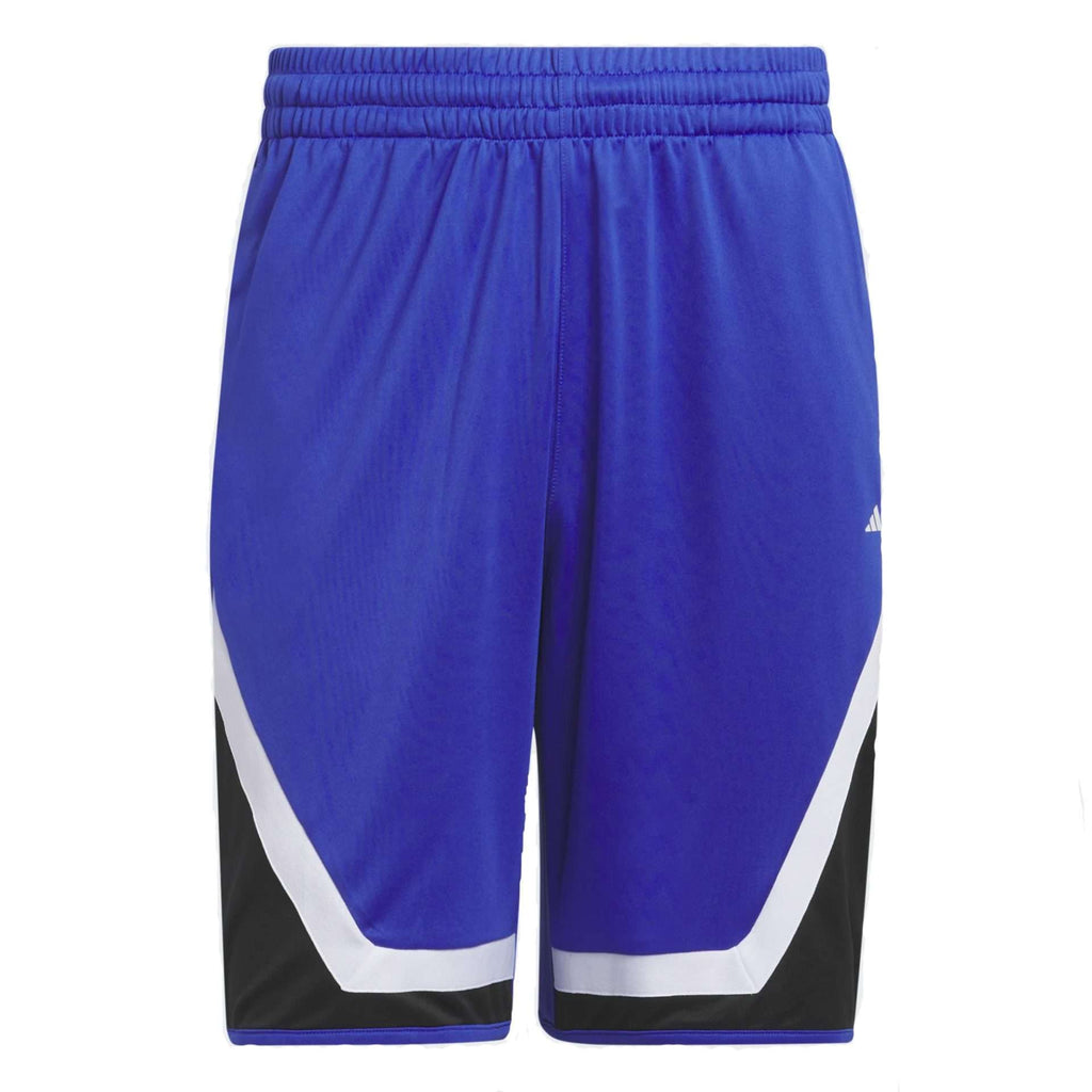Short de basketball adidas Pro Block pour homme - Semi-bleu lucide / Blanc