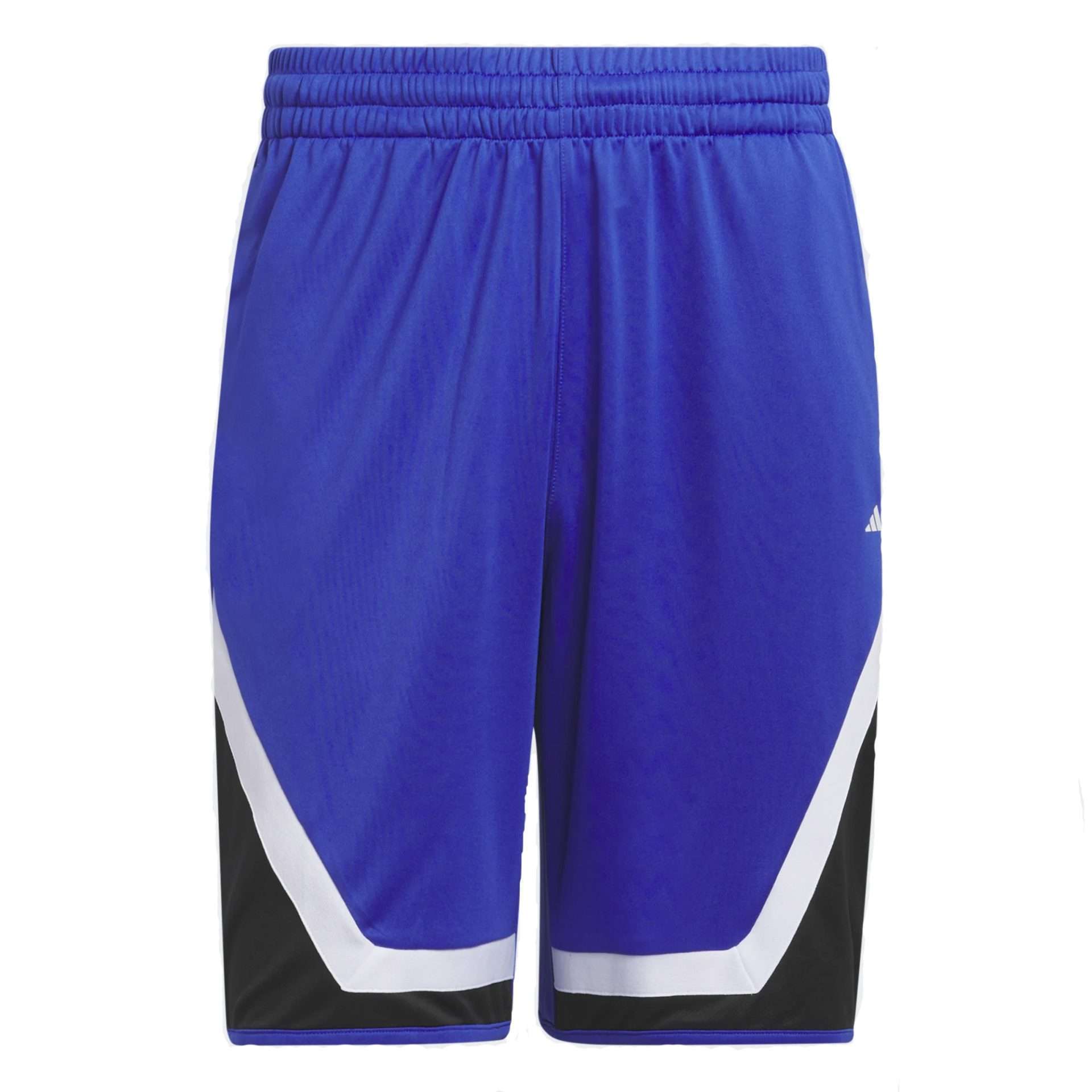 Short de basketball adidas Pro Block pour homme - Semi-bleu lucide / Blanc