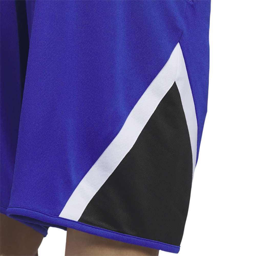 Short de basketball adidas Pro Block pour homme - Semi-bleu lucide / Blanc