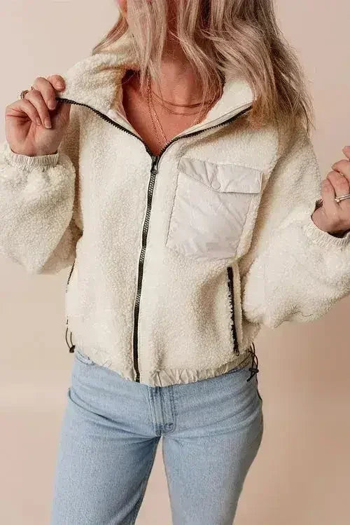 Veste Sherpa à Capuche et Poches Jet Stream
