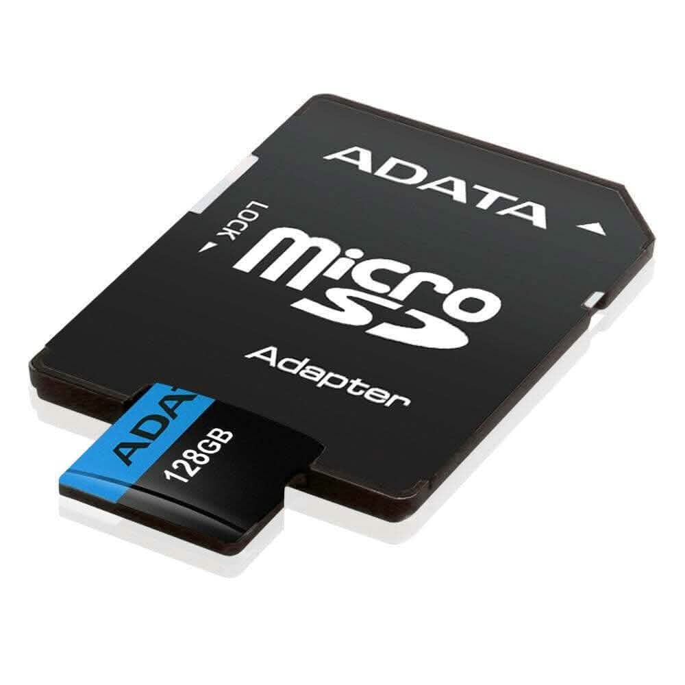 Carte mémoire ADATA 128 Go Classe 10 MicroSD avec adaptateur pour smartphones/tablettes (reconditionnée)