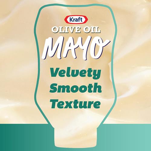 Mayonnaise Kraft à l'huile d'olive, réduite en matières grasses, bouteille de 650 ml
