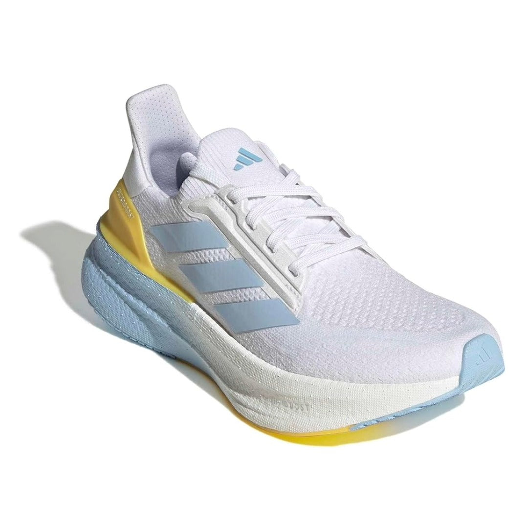 Chaussures de sport Ultra Boost 5X adidas pour femme - Blanc/Bleu lumineux/Jaune