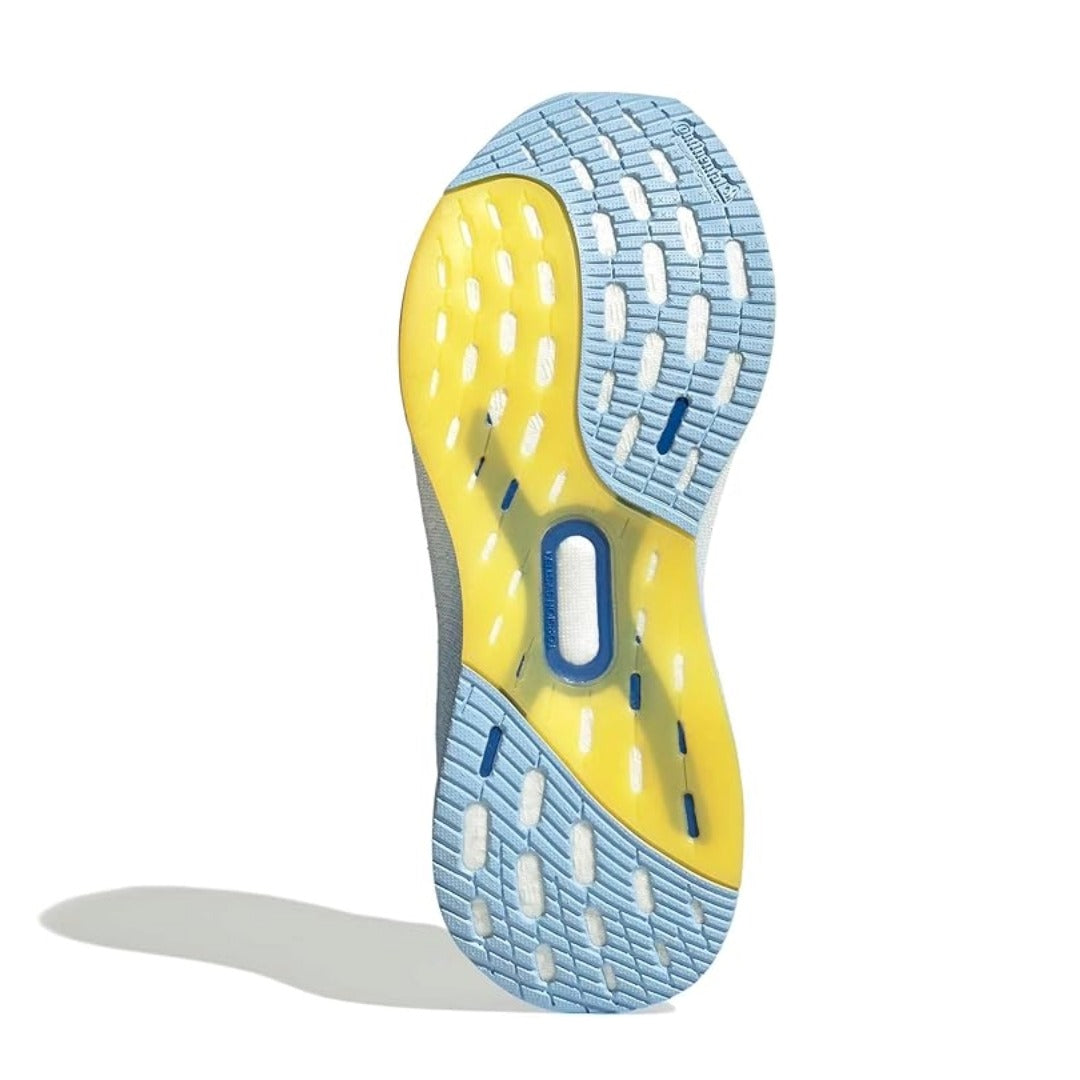 Chaussures de sport Ultra Boost 5X adidas pour femme - Blanc/Bleu lumineux/Jaune