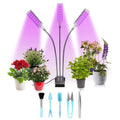 Lampes de croissance à 3 têtes réglables pour plantes d'intérieur avec minuteur