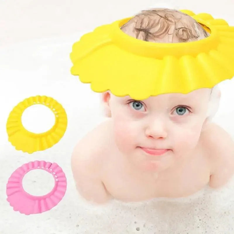 Bonnets de douche réglables pour bébé, visière de bain colorée pour enfants, protection des oreilles pour le bain
