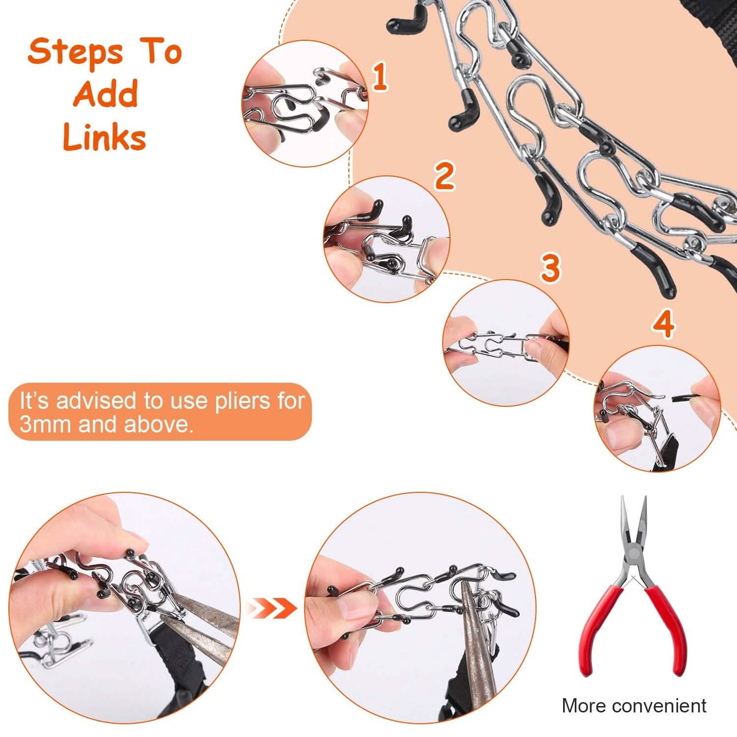 Chaîne de dressage étrangleuse réglable pour chien