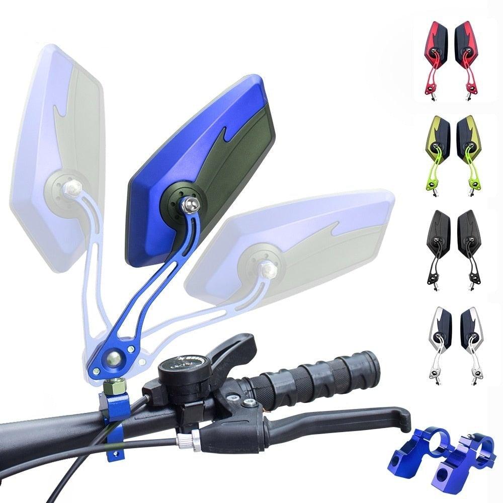 Rétroviseurs de scooter électrique réglables Rétroviseurs de vélo Rétroviseurs clairs HD réglables pour guidon Rétroviseur universel réglable rotatif sécurisé pour guidon de vélo