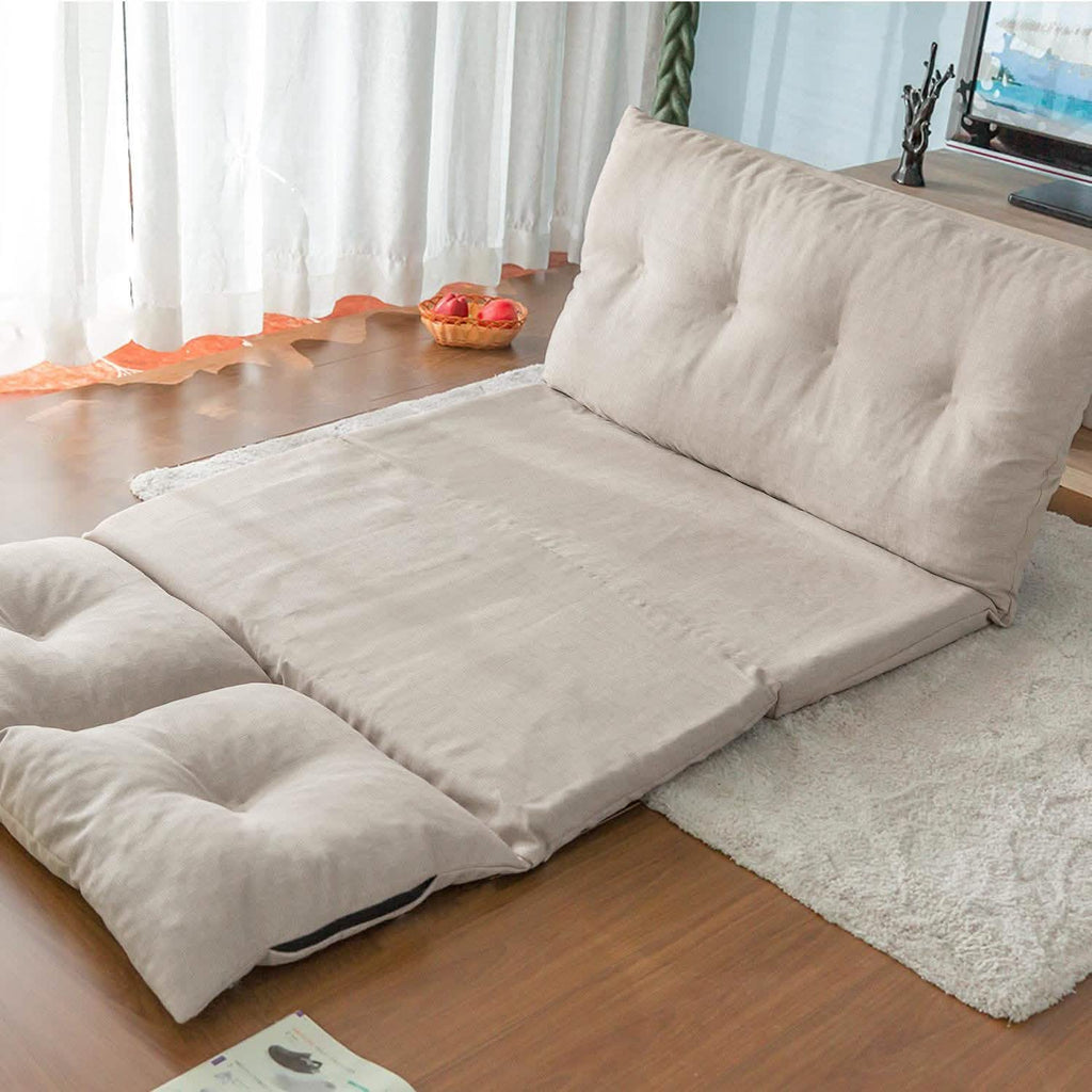 Chaise longue pliante réglable en tissu, canapé de sol et canapé