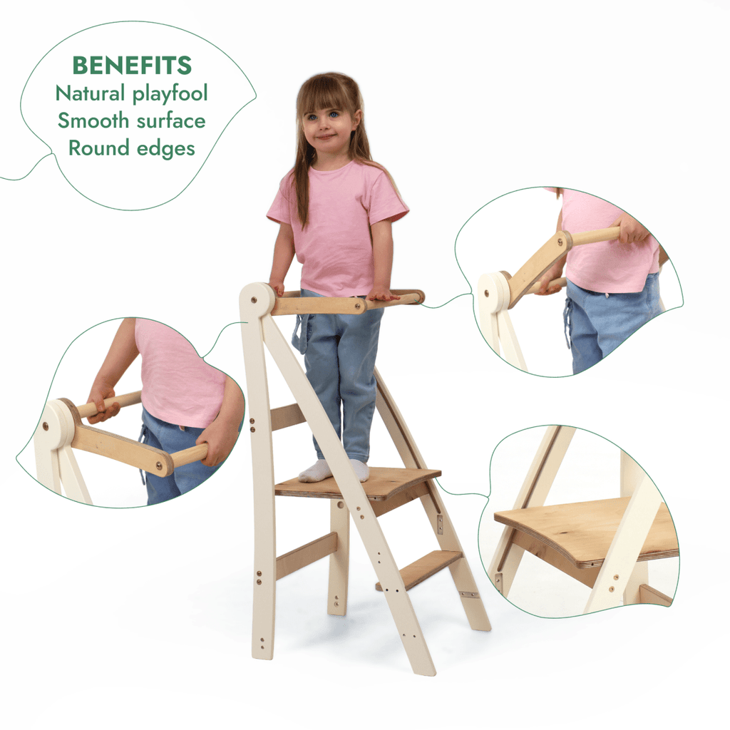 Tour Montessori ajustable - Marchepied pour enfants