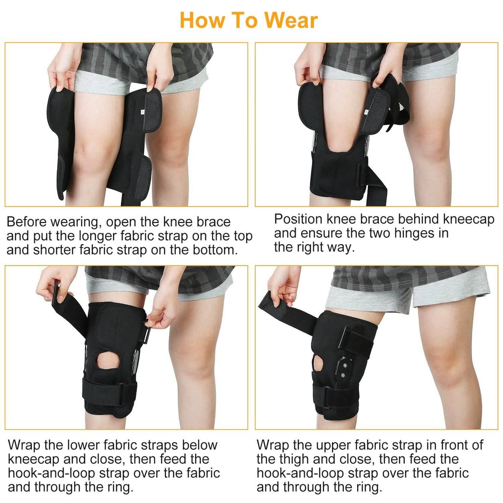 Genouillère de compression ajustable à rotule ouverte