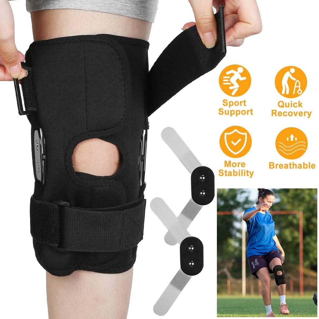 Genouillère de compression ajustable à rotule ouverte