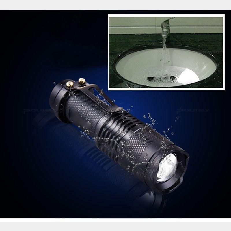Lampes de poche LED mini portables super lumineuses, rechargeables, étanches et réglables, zoomables pour le camping, la pêche, l'éclairage de vélo, les enfants, l'intérieur, l'extérieur, la randonnée