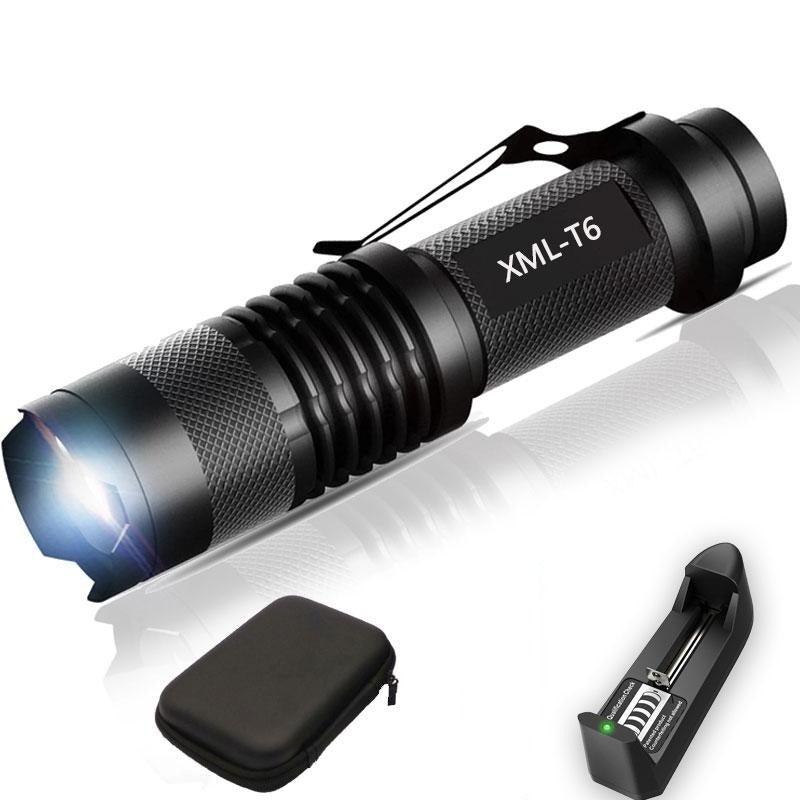 Lampes de poche LED mini portables super lumineuses, rechargeables, étanches et réglables, zoomables pour le camping, la pêche, l'éclairage de vélo, les enfants, l'intérieur, l'extérieur, la randonnée