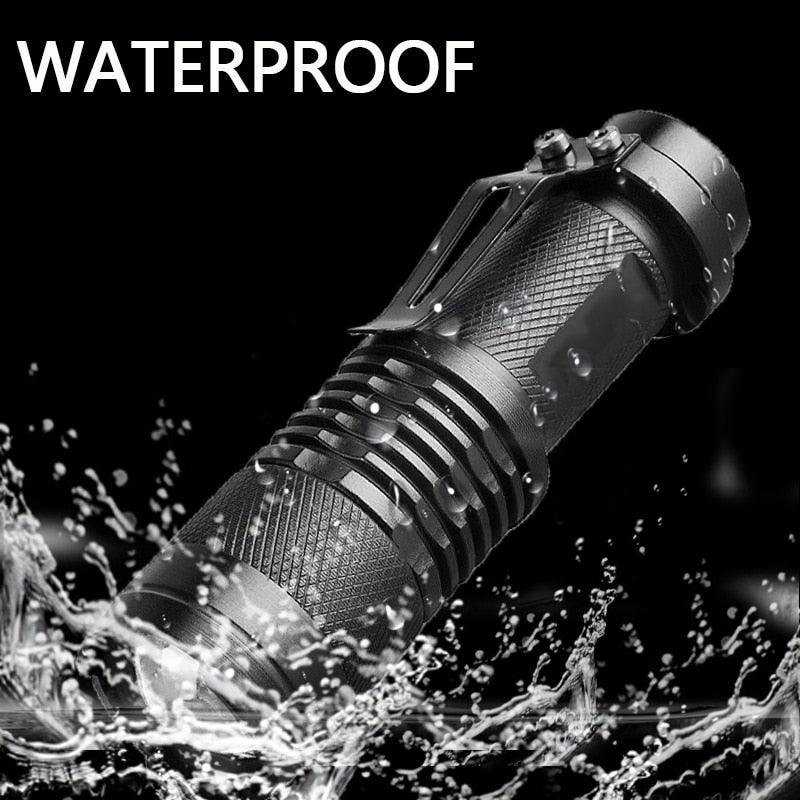 Lampes de poche LED mini portables super lumineuses, rechargeables, étanches et réglables, zoomables pour le camping, la pêche, l'éclairage de vélo, les enfants, l'intérieur, l'extérieur, la randonnée