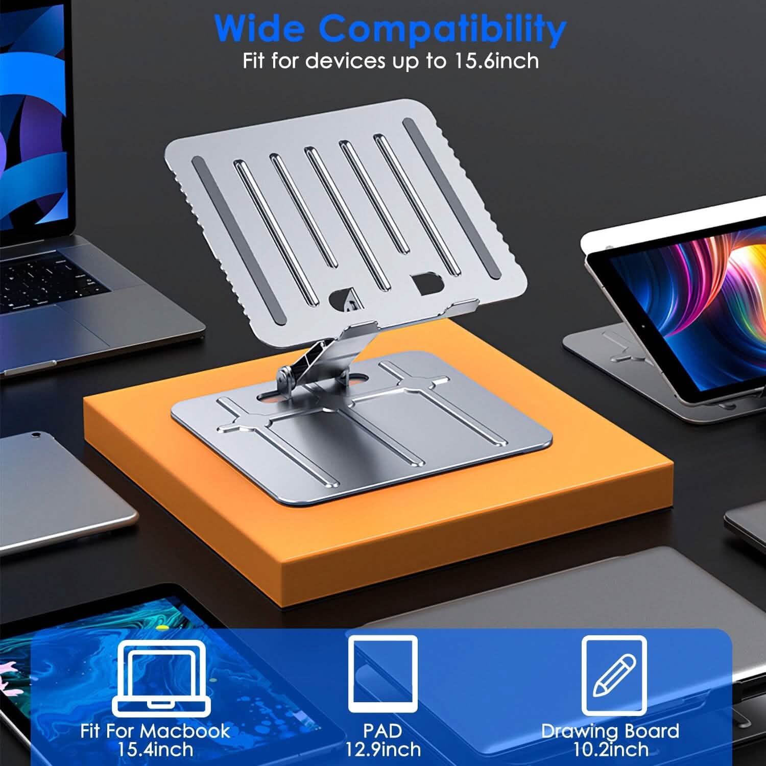 Support d'ordinateur portable réglable à angle progressif