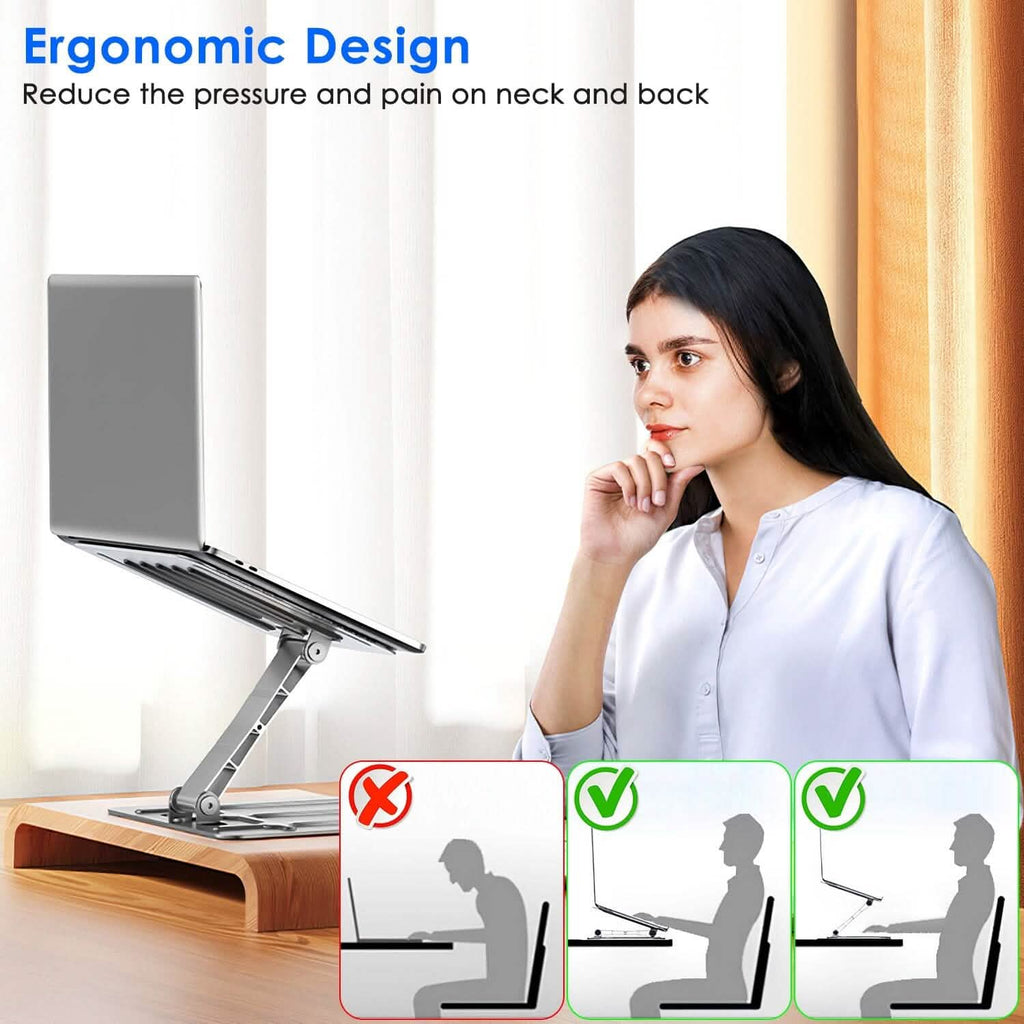 Support d'ordinateur portable réglable à angle progressif