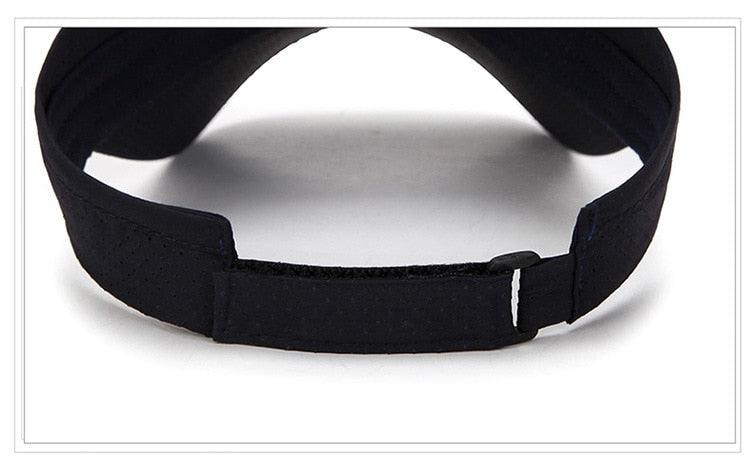 Chapeaux d'été réglables respirants Hommes Femmes Protection solaire Sports Golf Tennis Visière Chapeau Visière réglable Protection UV Top vide Solide Sports Extérieur Course Protection solaire Casquette résistante
