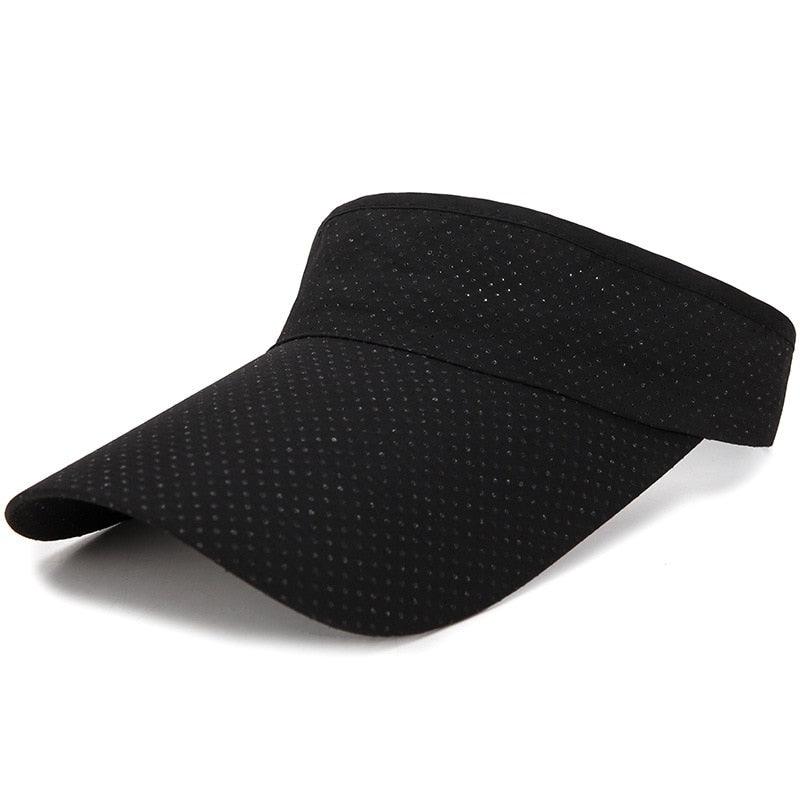 Chapeaux d'été réglables respirants Hommes Femmes Protection solaire Sports Golf Tennis Visière Chapeau Visière réglable Protection UV Top vide Solide Sports Extérieur Course Protection solaire Casquette résistante